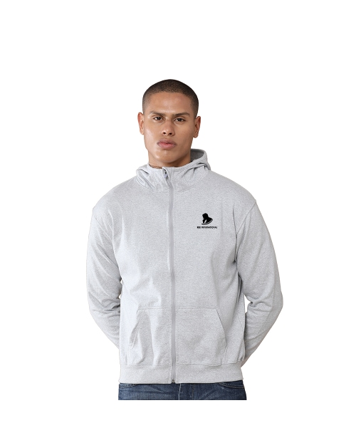 Greys & Blues Unisex Rocky Hoodie with Zip - Grey